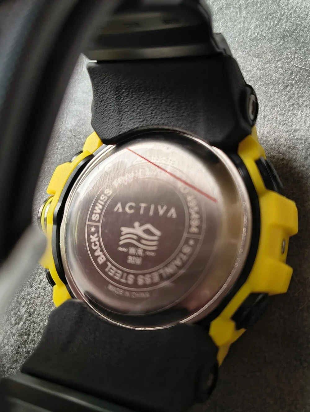 Activa X Invicta Digital Men's Watch - 56mm. Black Yellow (ACW8020-010)